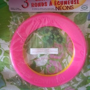 Dog frisbee discs set of 3 neon colours